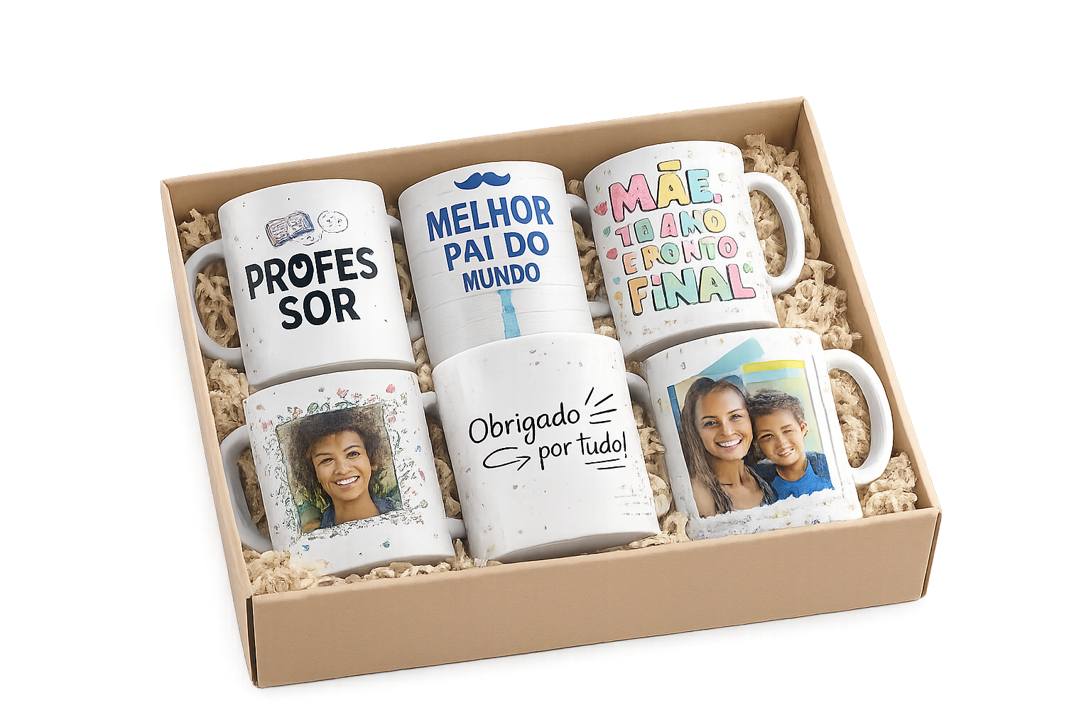 Produtos prontos e canecas Criad+ Educação