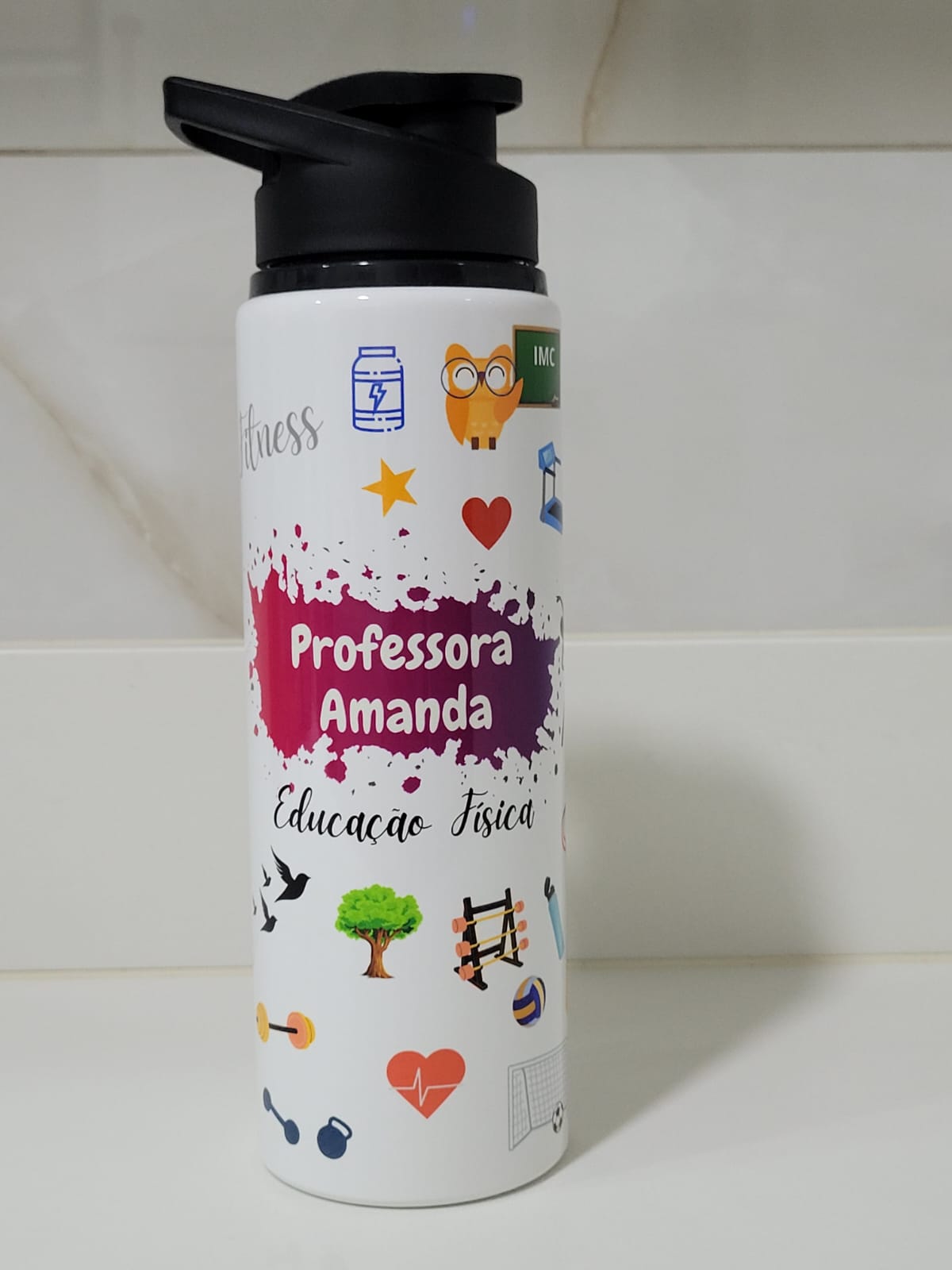 Squeeze personalizada Professora Amanda Educação Física